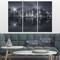 Designart - Hong Kong Black and White Skyline - Cityscape Canvas Art Print